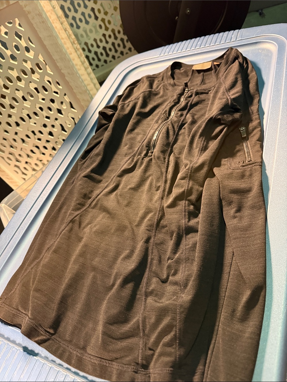 Athleta Black Zip-Front Bomber Jacket